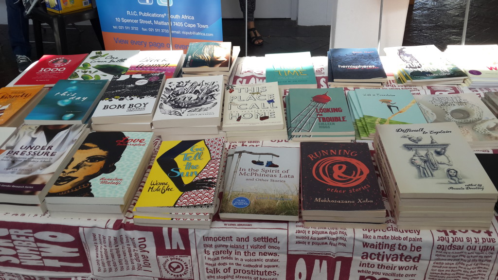 Our Modjaji table at a teacher's conference last Saturday. Go on. Jusge them by their covers.